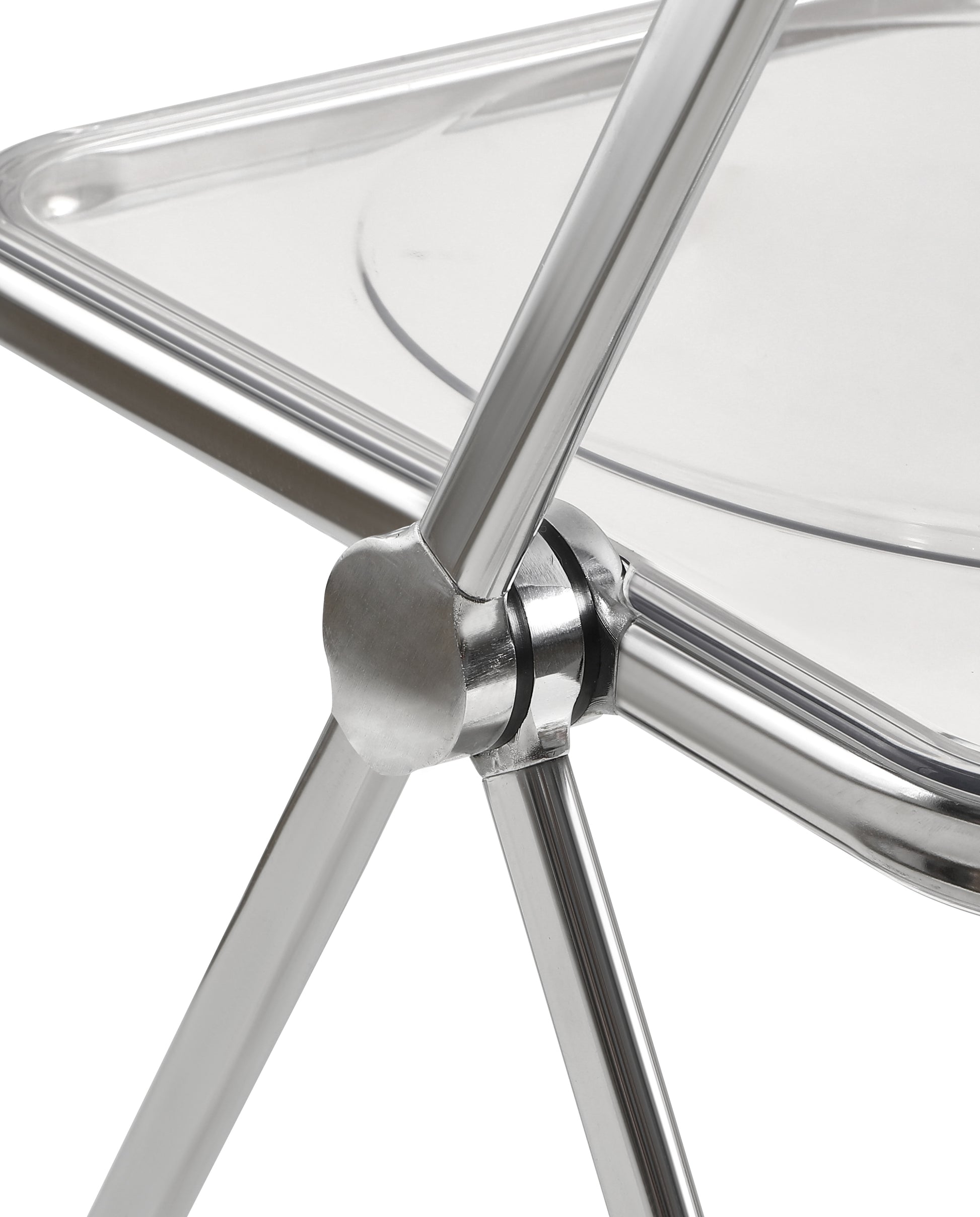 Folding Chair Transparent Chairs Ghost Stackable Crystal Folding Chair Pc Plastic Living Room Seat Chrome Frame And Foldable Acrylic Chair Fo O Clear Clear Pc