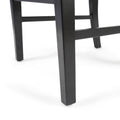 Roshan Farmhouse Acacia Wood Dining Chairs, Black Set Of 2 Black Acacia Wood