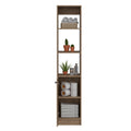 Malaga Linen Cabinet, Two Interior Shelves, Three External Shelves, Single Door Pine Beige 1 5 Bathroom Freestanding Modern Particle Board Particle Board