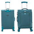 Four Piece Fabric Luggage Set, Expandable Suitcase For Travel, School And Business Trip 20 24 28 32In Dark Green Fabric