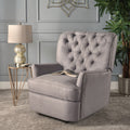 Indulge In Supreme Comfort: Electric Recliner Chair With Elegant Copper Accents And Soft Light Grey Upholstery Light Grey Fabric