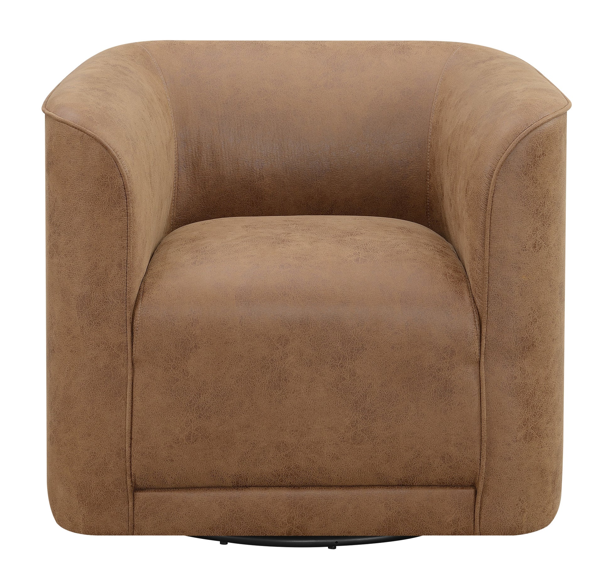 Brella Brown Swivel Accent Chair Brown Foam Engineered Wood