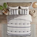 3 Piece Cotton Duvet Cover Set Queen Multicolor Cotton