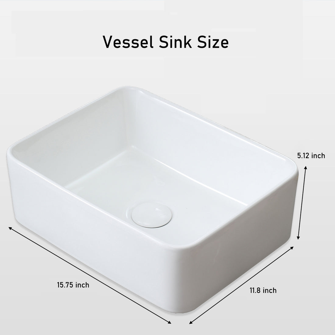 Vessel Bathroom Sink Basin In White Ceramic Single Basin Ceramic Farmhouse Kitchen Sink With Basket Strainer White Ceramic