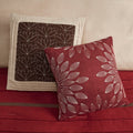 7 Pc Pieced Faux Suede Comforter Set Red Queen Queen Red Polyester