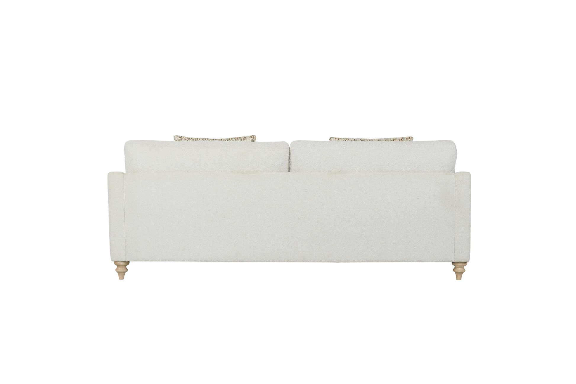 Sofa Single Reverable Cushion With 2 Pillows Off White Upholstered 3 Seat
