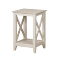 End Table Antique White Elegant Nightstand Chic Bedside End Table For Bedroom Or Living Room White Solid Wood