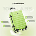 3 Piece Luggage Sets Hardside Lightweight Suitcase With Wheels 20 24 28 Inch Travel Set,Lime Green Lime Green Abs