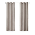 Basketweave Room Darkening Curtain Panel Pair 2 Pcs Window Panels Taupe Polyester