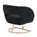 Coolmore Modern Chair With Velvet Fabric, Mid Century Chair With Wide Upholstered, Armchair For Living Room, Lounge, Bedroom Black Black Primary Living Space Foam Velvet