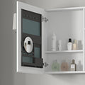 72'' W X 26'' H Surface Frameless Mirror Medicine Cabinet, Beveled Mirror Edges Bathroom Medicine Cabinet White Engineered Wood