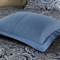 12 Piece Comforter Set With Cotton Bed Sheets Navy King King Navy Polyester