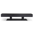 Black 3 Drawer Tv Stand Black Primary Living Space 50 59 Inches Transitional Wood