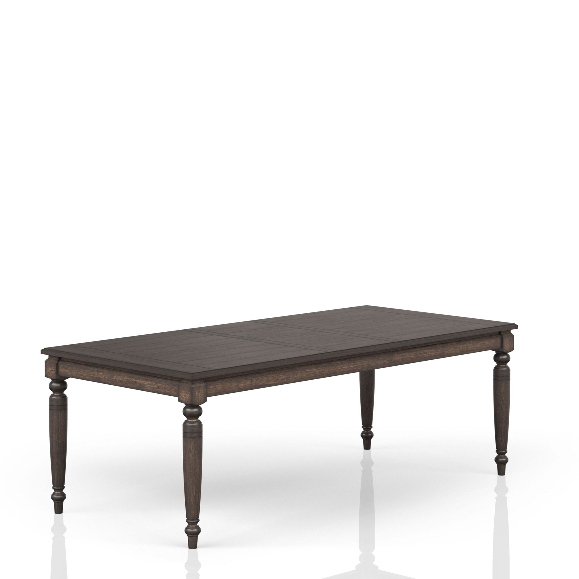 Deep Coffee Expandable Dining Table Coffee Solid Wood Mdf