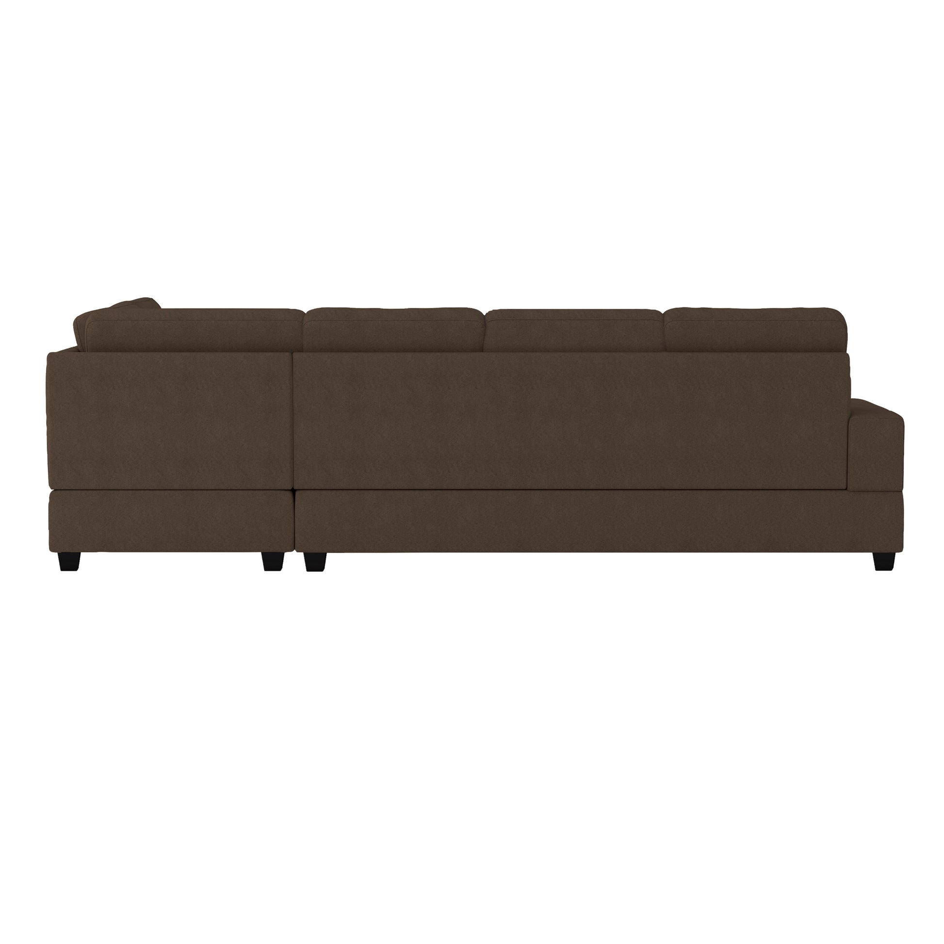 Modern Living Room 2 Piece Sectional Reversible Sofa Chaise Tufted Detail Brown Microfiber Upholstered Drop Down Cup Holder Solid Wood Frame Furniture Chocolate Microfiber Wood Primary Living Space Modern L Shaped Solid Wood 4 Seat