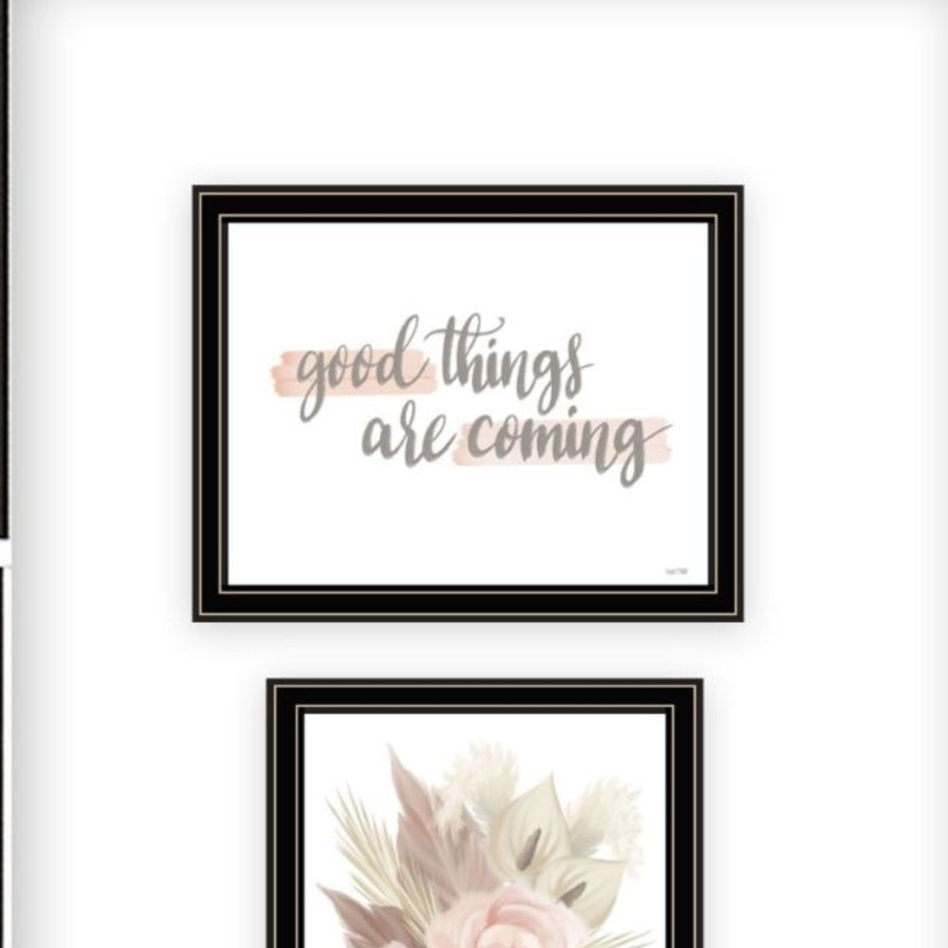 "Good Things Are Coming" Framed Wall Art For Living Room, Wall Art Print For Home Decor, Bedroom Wall Art By House Fenway Multicolor Wood Paper