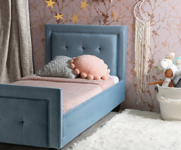 Nico Toddler Bed In Powder Blue Blue Fabric