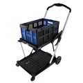 Folding Service Cart With Wheels Double Decker -