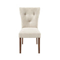 Dining Chairs Set Of 2, Upholstered Kitchen & Dining Room Chairs Cream Cream Set Of 2 Rubber Wood