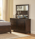 Transitional Style Rustic Brown Finish Dresser Of 6X Drawers Wooden Bedroom Furniture 1Pc Traditional Design Rustic Brown Bedroom Traditional,Transitional Wood