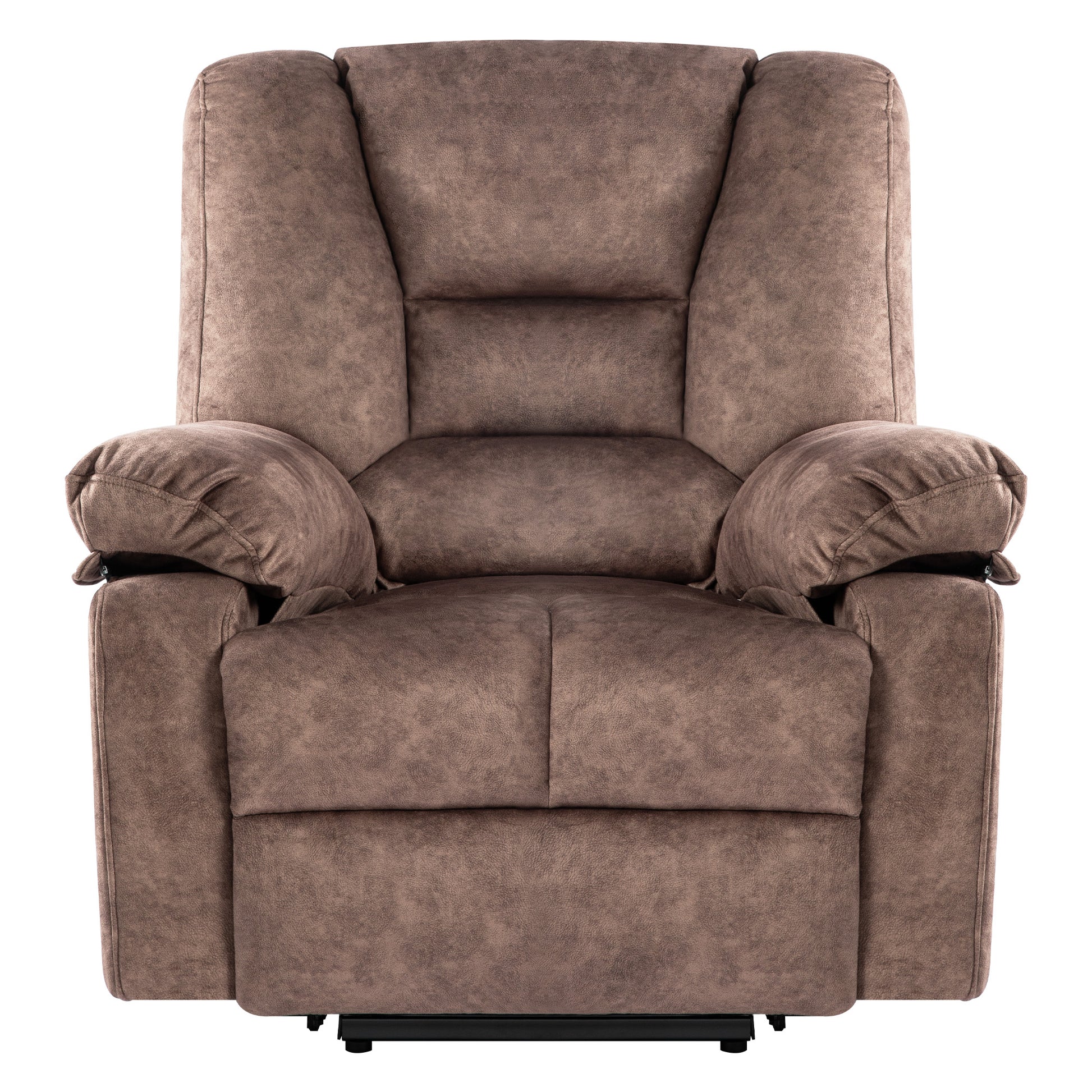 Power Lift Recliner Chair Sofa For Elderly With Massage Brown Velvet Power Remote Metal Primary Living Space Soft Cushion Back Heavy Duty American Design,American Traditional,Classic Pillow Top Arms Foam Velvet