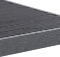 1Pc Contemporary Upholstered Platform Bed Queen Size Linen Like Polyester Fabric Steel Grey Wood Frame Bedroom Box Spring Not Required Queen Steel Gray Wood Primary Living Space Contemporary Bed Frame Polyester Wood