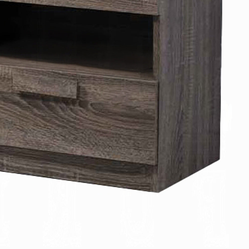 Amiable Tv Stand, Rustic Oak Brown Deep Rustic Brown 60 69 Inches Mdf