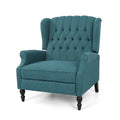 One And Half Seater Recliner Teal Fabric