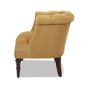 Katherine Tufted Accent Chair, Gold Velvet Yellow Foam Velvet