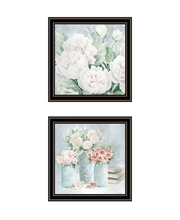 "Peaceful Pastel Peonies" Framed Wall Art For Living Room, Wall Art Print For Home Decor, Bedroom Wall Art By Cindy Jacobs Multicolor Wood Paper