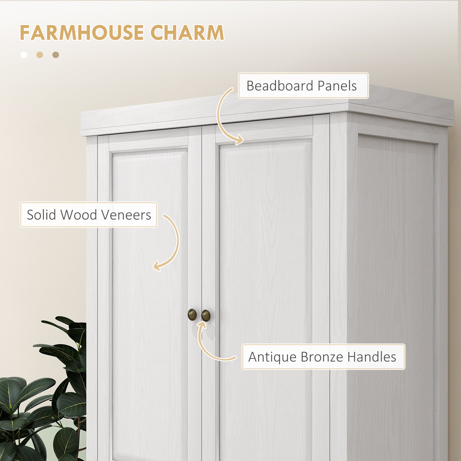 Homcom 72.5" Tall Farmhouse Kitchen Pantry Storage Cabinet, Freestanding Kitchen Cabinet With 4 Doors, Drawer And Adjustable Shelves For Dining Room, Distressed White White Mdf