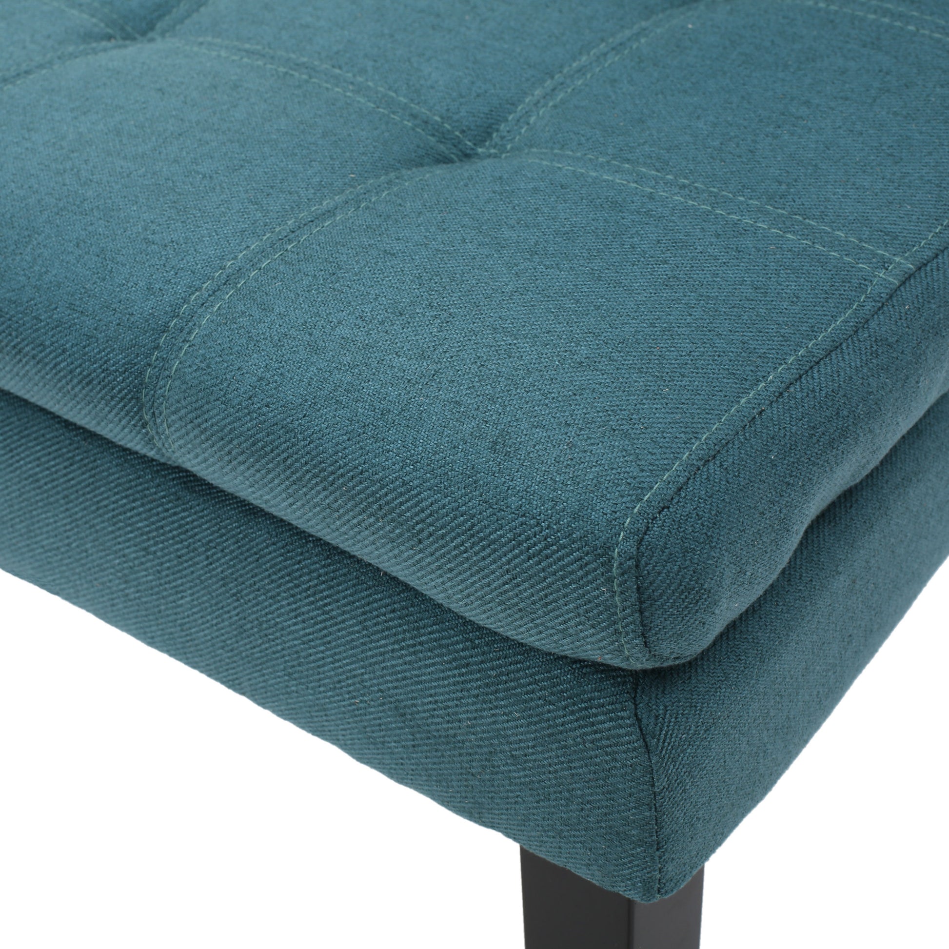 Dining Chair Aqua Blue Wood Fabric