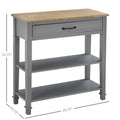 Homcom Modern Style Sofa Console Entry Hallway Table With Drawer And Shelves, Sturdy Build, And Large Storage, Grey Grey Mdf