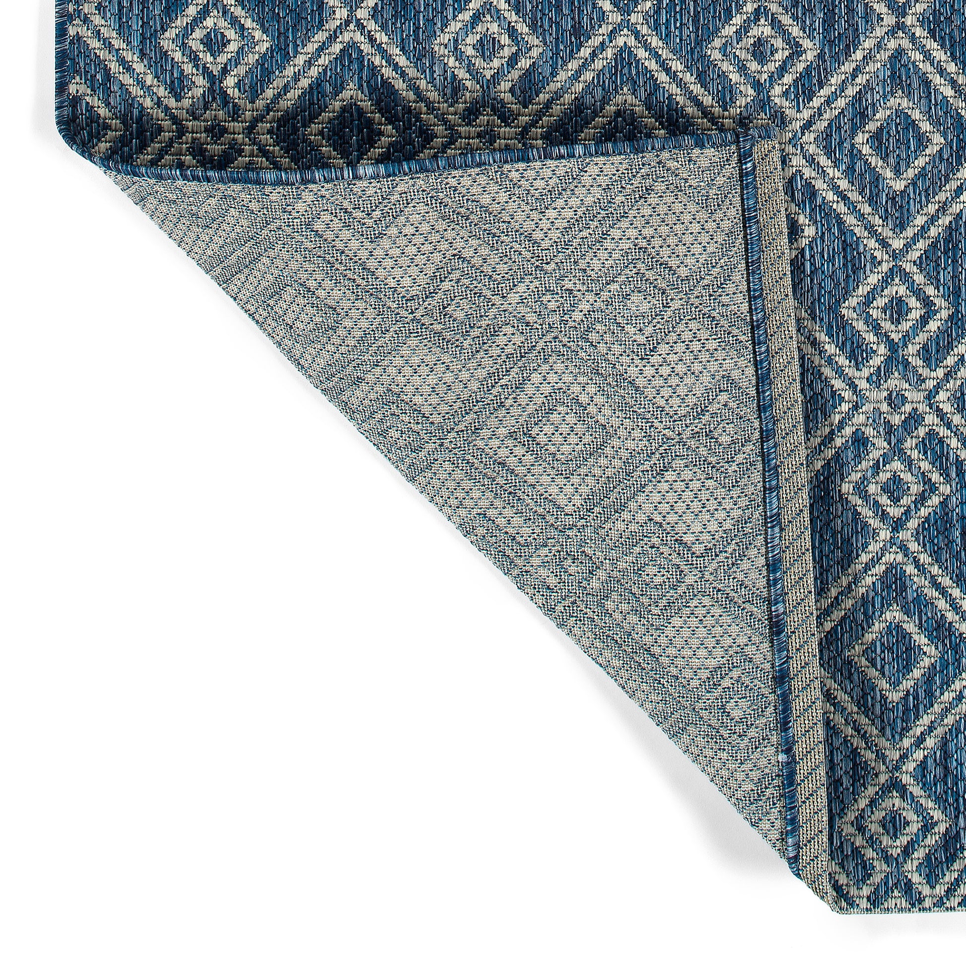 Modern, Geometric, Textured Cut Pile 5'3" X 7'6" Rectangle Area Rug Navy Polypropylene