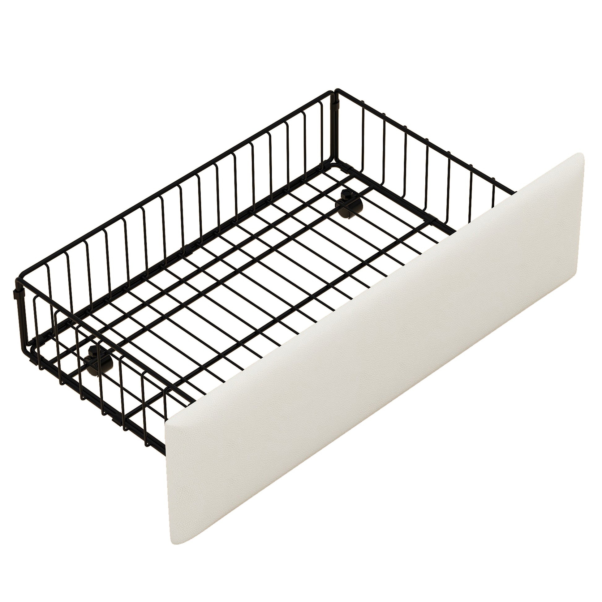 Twin Size Daybed With Storage Drawers, Upholstered Daybed With Charging Station And Led Lights, Beige Expect Arrive Date: Jun.,20Th. Twin Beige Pu Leather