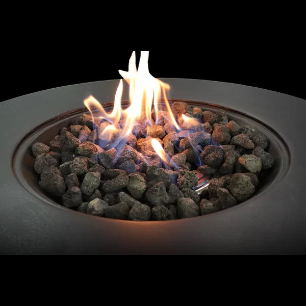 11" H X 30" W Fibre Reinforced Concrete Propane Gas Outdoor Fire Pit Table With Lid Charcoal Garden & Outdoor Modern Stone Concrete