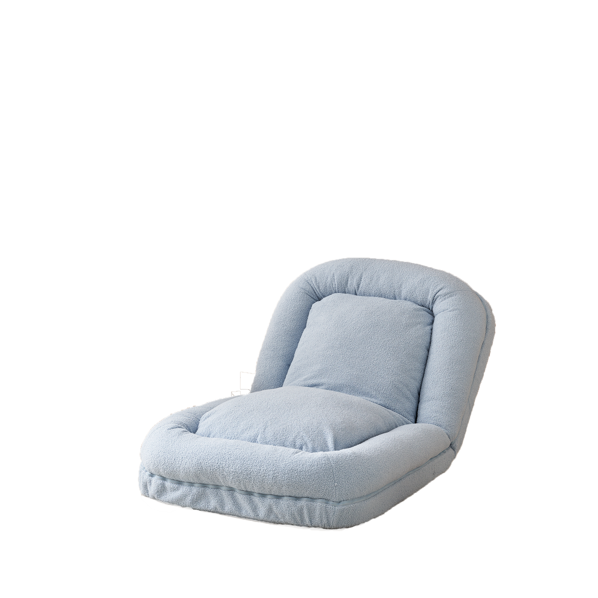 Triple Fold Down Sofa Bed,Blue Blue Metal Cotton Metal