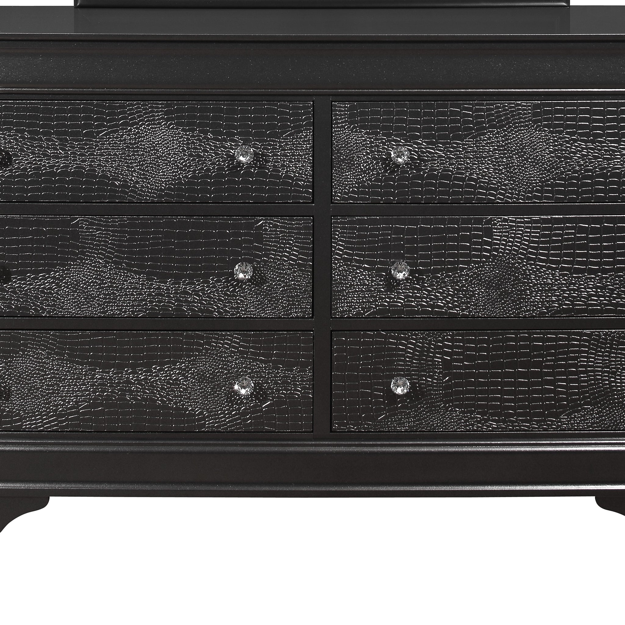 Shaker Crocodile Metallic Grey Dresser Metallic Grey Solid Wood Mdf