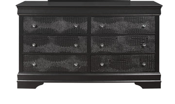 Shaker Crocodile Metallic Grey Dresser Metallic Grey Solid Wood Mdf