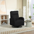 Jiada Upholstered Swivel Glider.Flannel Fabric.Rocking Chair For Nursery In Black.Modern Style One Left Bag Black Primary Living Space Foam Corduroy