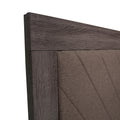 Queen Bed In Dark Gray Oak Rustic Accents Box Spring Required Queen Dark Gray Panel Fabric