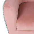 Rose Pink Accent Chair Pink Foam Solid Wood