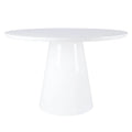 Modern White High Gloss Round Dining Table Gloss White Desk And Hutch Dining Room Minimalist,Modern Freestanding Round Kitchen & Dining Tables Glossy Round Mdf Pedestal