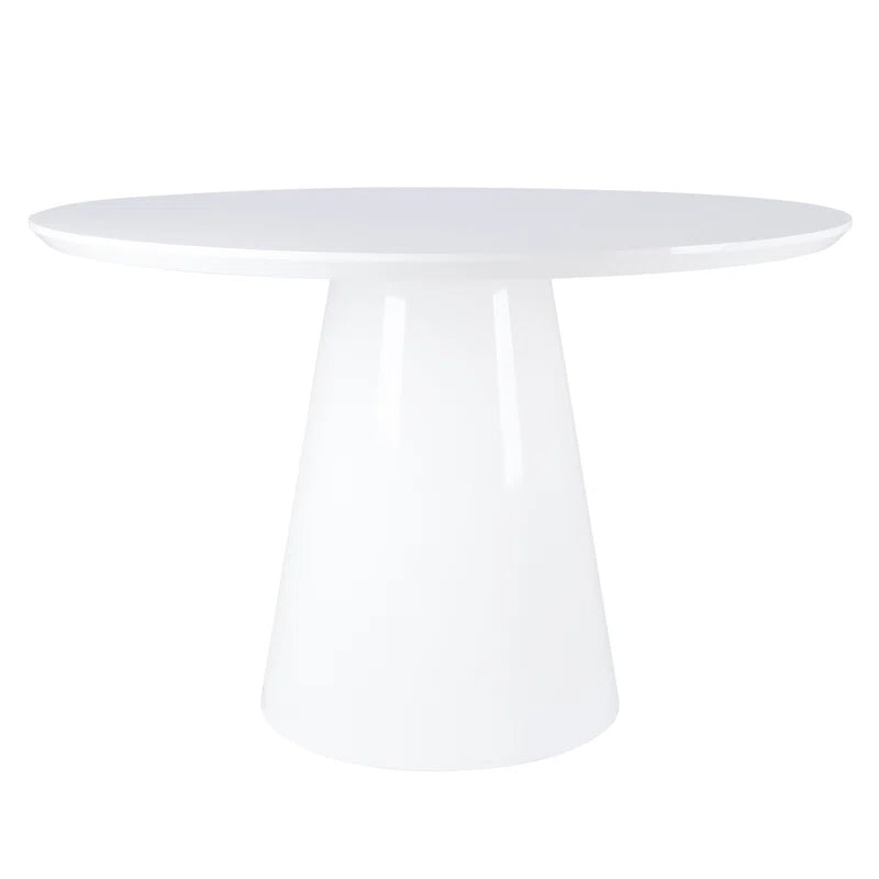 Modern White High Gloss Round Dining Table Gloss White Desk And Hutch Dining Room Minimalist,Modern Freestanding Round Kitchen & Dining Tables Glossy Round Mdf Pedestal