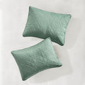 3 Piece Reversible Bedspread Set Seafoam Full Queen Queen Green Microfiber
