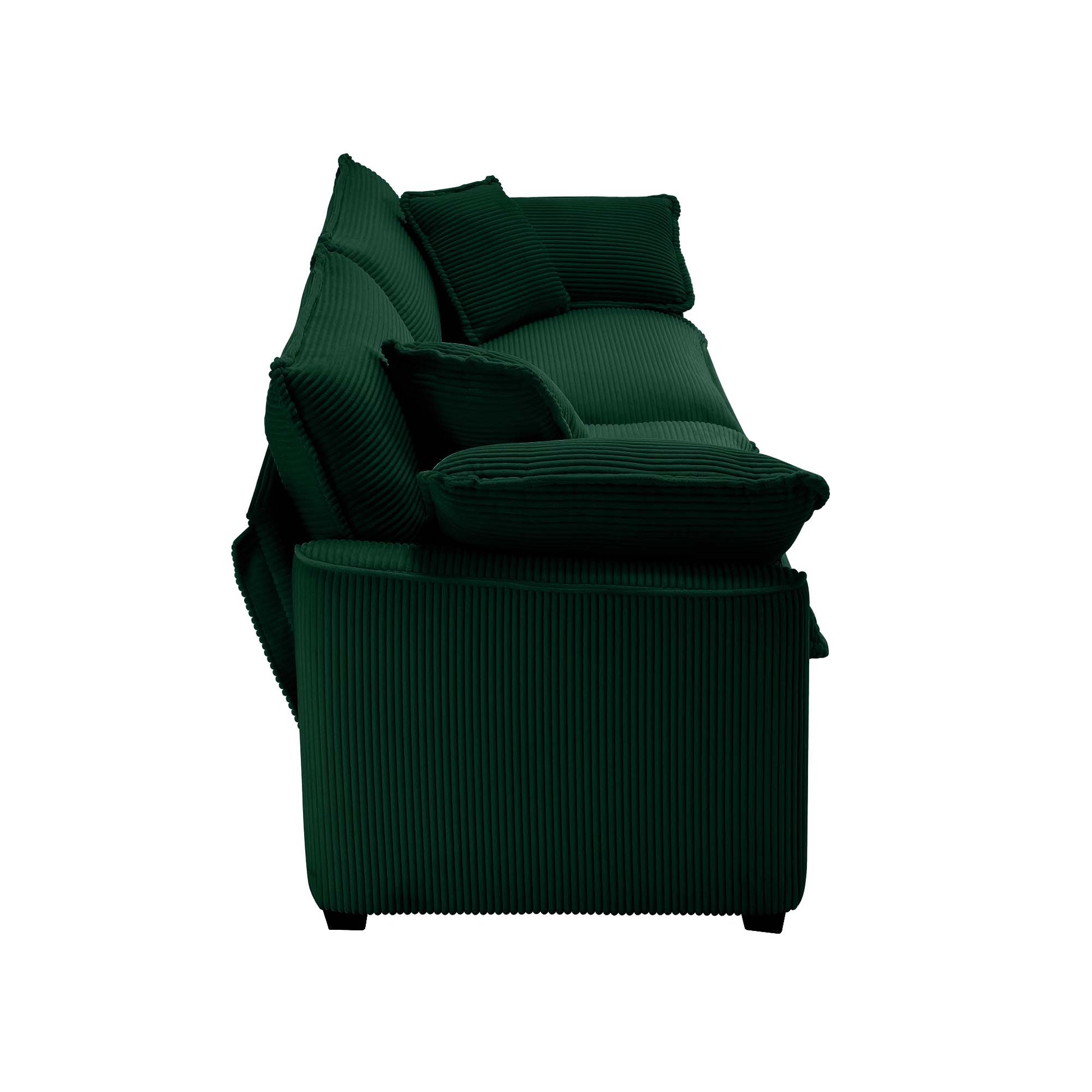 Modern Living Room Sofa Two Piece Set, Suitable For Living Room And Bedroom Sofa Set, Consists Of A Single Seat And A 3 Seater Sofas, Green Corduroy Green Corduroy 3 Seat