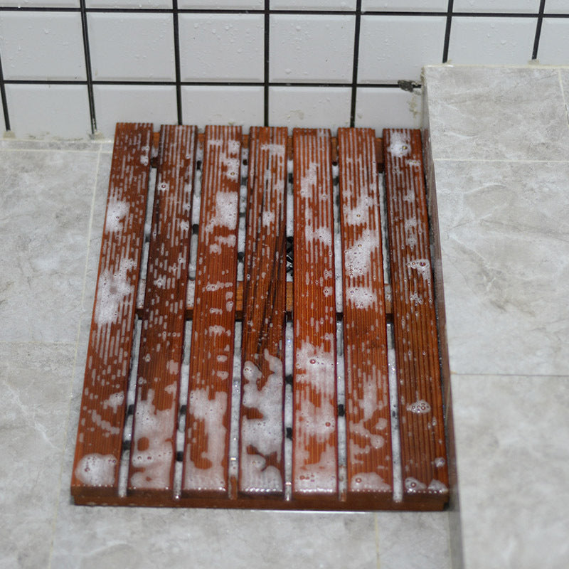 Teak Wood Bathroom Anti Slip Mat Teak Solid Wood