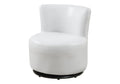 Juvenile Chair, Accent, Kids, Swivel, Upholstered, White Leather Look, Contemporary, Modern White Foam Faux Leather