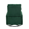 Jiada Upholstered Swivel Glider.Flannel Fabric.Rocking Chair For Nursery In Dark Green.Modern Style One Left Bag Dark Green Primary Living Space Foam Fabric Metal