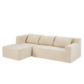 Sectional Couch Covers L Shape Sofa Covers, 2 Pcs Anti Slip Sofa For 3 3 Seaters Chaise Cushion Couch With Pillowcases, Living Room Foam Sofa Free Installation Khaki Canvas 3 Seat